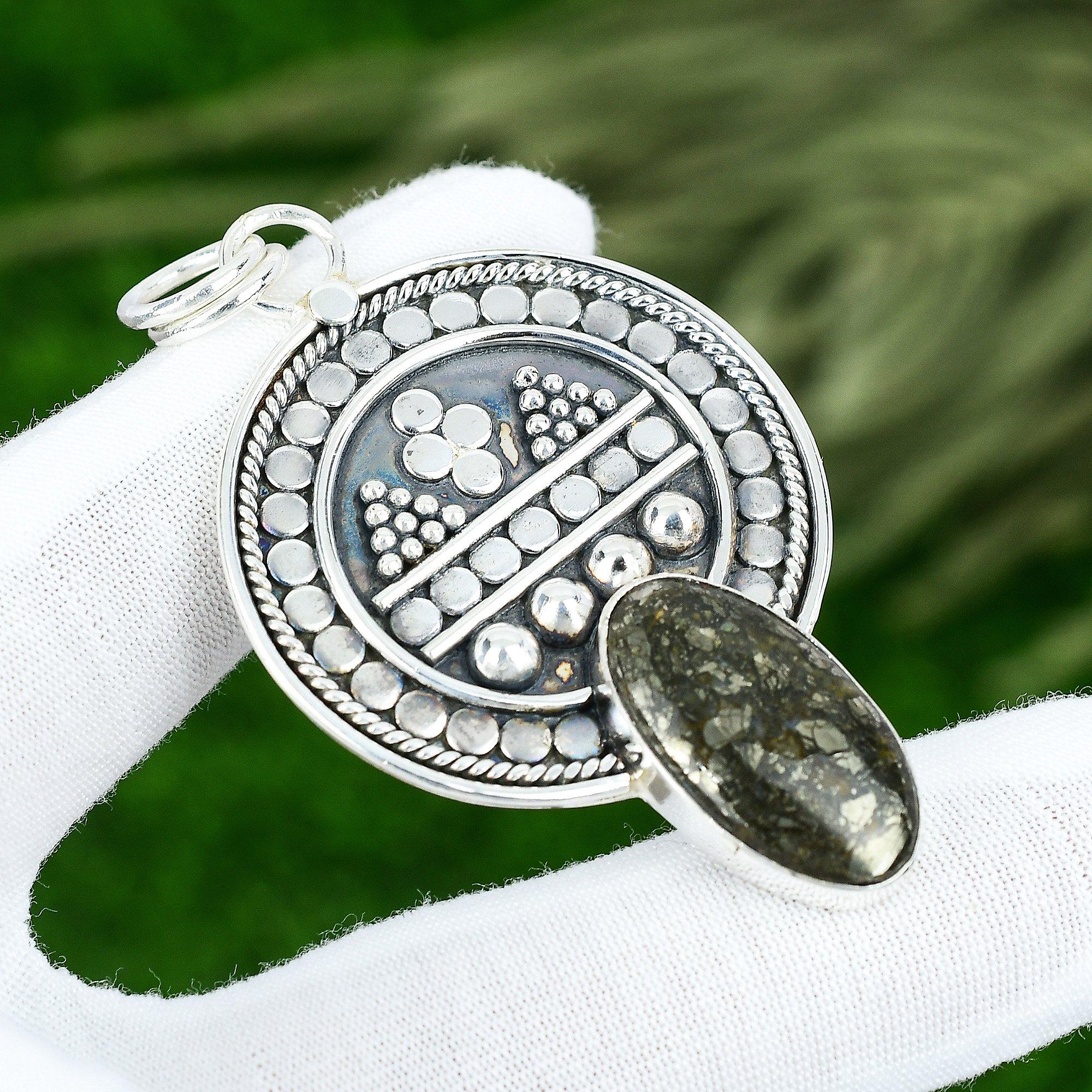 Sisters Day Sale Marcasite Stone Sterling Silver Birthday Handmade Boho Pendant