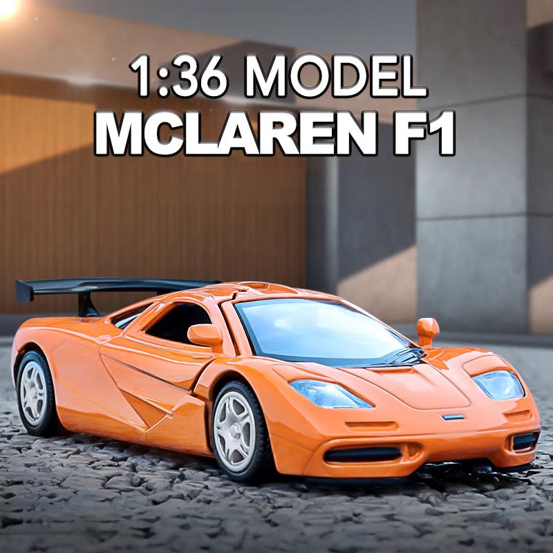 Auto Supercar Classica Retrò 1993 McLaren F1 Versione Match Auto in Metallo 5 Pollici Simulazione Diecast e Veicolo Giocattolo RMZ city 1:36 regali di compleanno in modelli in lega