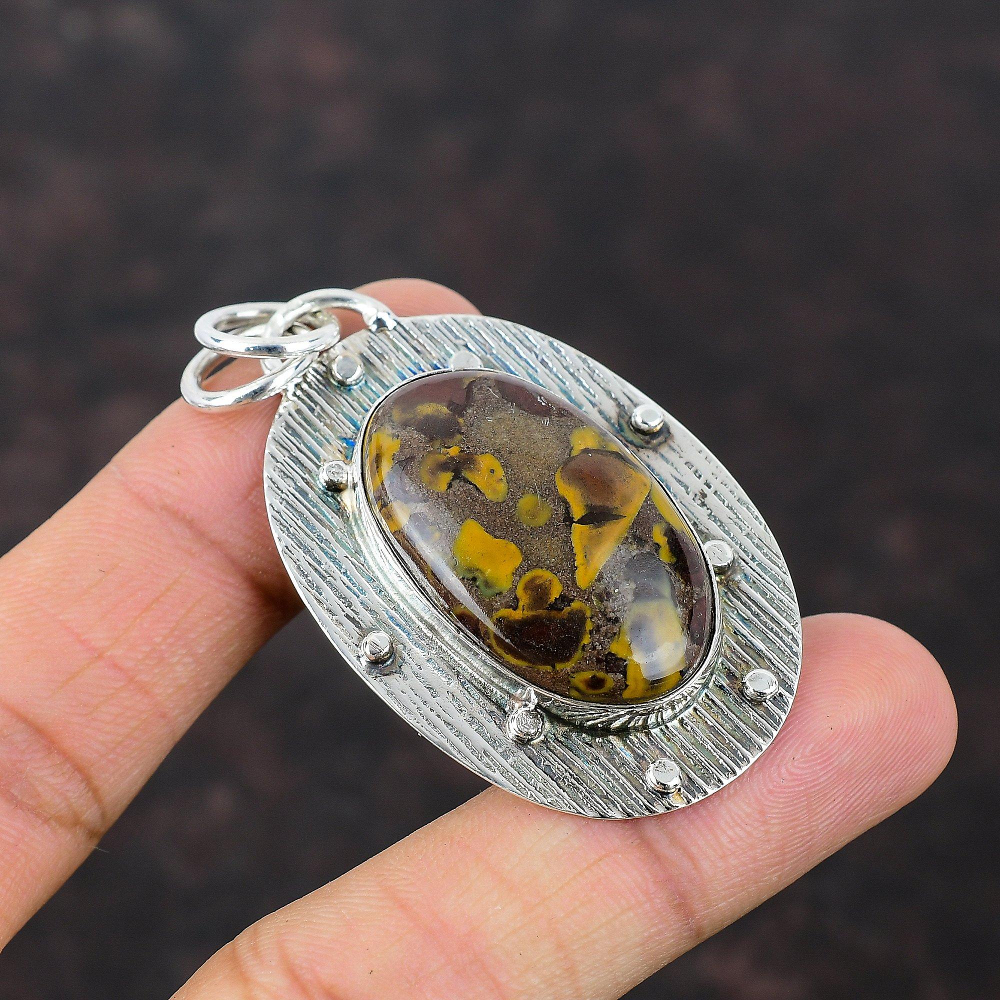 Frukt Jaspis Hänge Mycket Vackert Ädelstenssmycke 925 Sterling Silver Hänge Handgjort Antikt Hänge Gåva Till Vän Unik Design Smycke