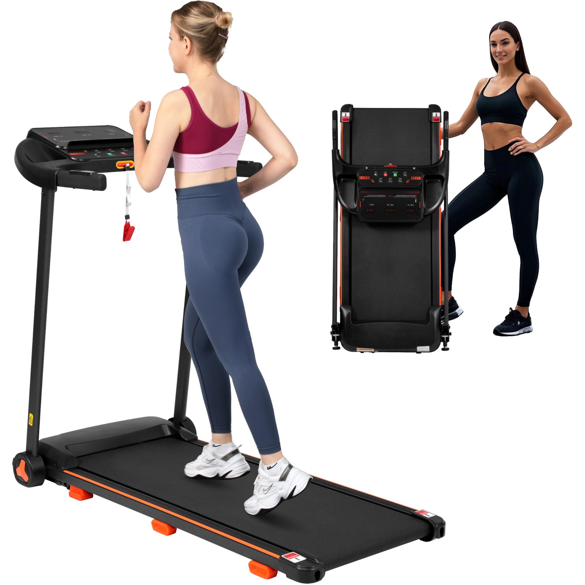 Folding Treadmill with 2.5HP Motor, 12 Programs, Bluetooth Speaker & 8% Incline