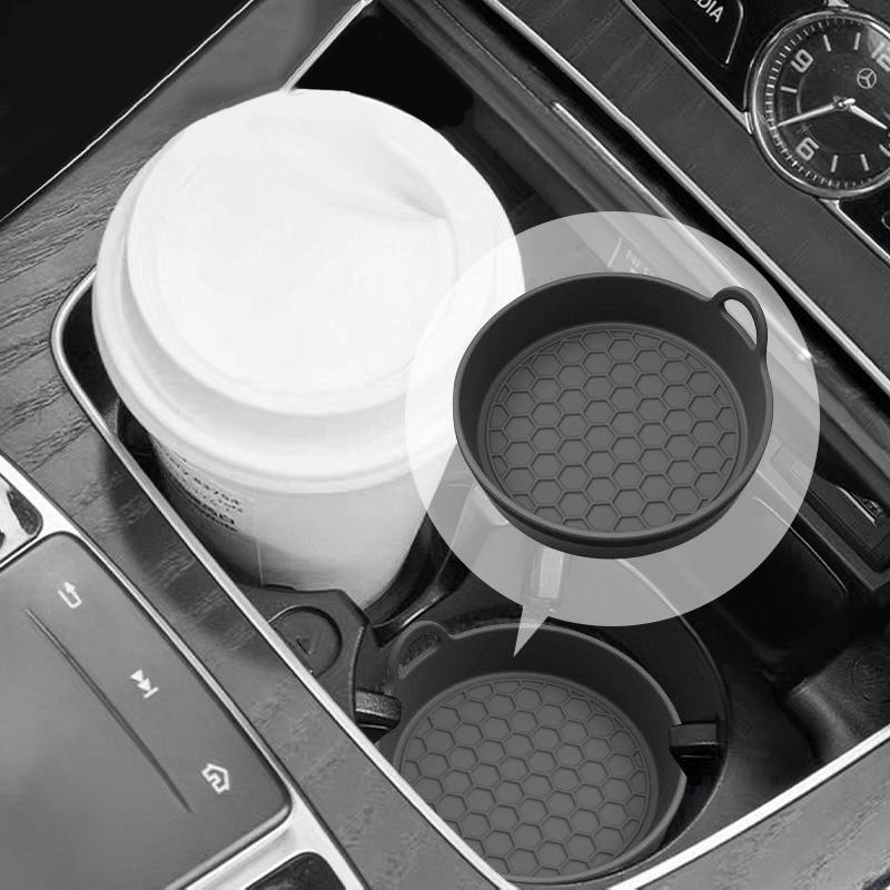SEAMETAL Car Cup Holder Coaster Silicone Cup Holder Insert Universal Non-Slip Cup Holders Car Interior Silent Cup Pad Car Accessories