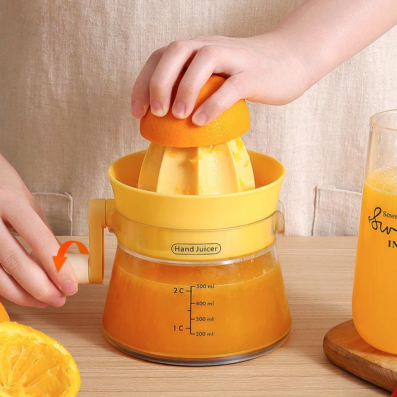 Small Household Hand-crank Juicer Manual Fruit Juicer Orange Lemon Juicer Fruit Residue Separator