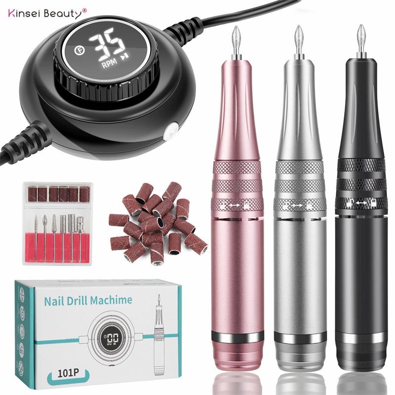 35000RPM Manicure Machine Electric Nail Drill Portable Nail Lathe Electric Manicure Cutter Set Nail Gel Polisher Salon Equipment