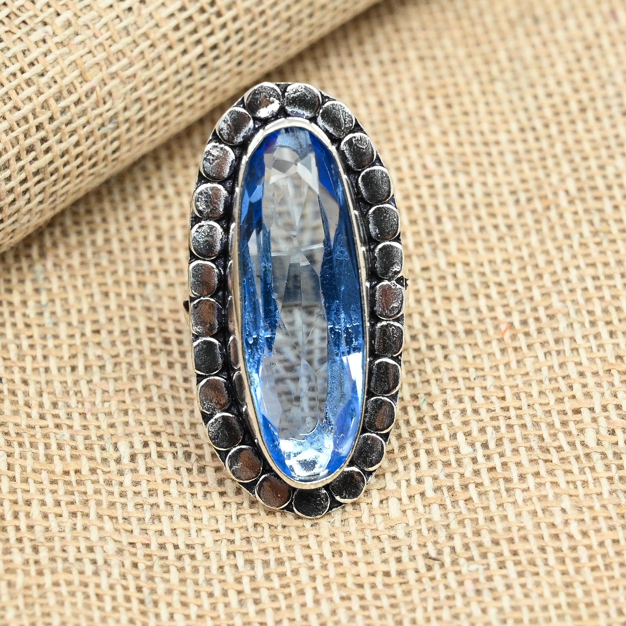 Unbelievable Tanzanite Gemstone 925 Sterling Silver Handmade Ring Gift Jewelry