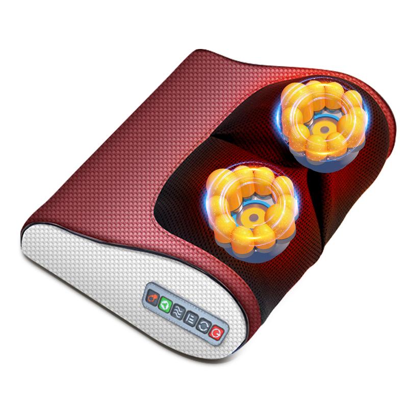 JINKAIRUI Shiatsu elettrico che impasta il collo, la trazione cervicale, il massaggiatore per il corpo, il cuscino per la schiena, con il dispositivo per il massaggio rilassante e riscaldante