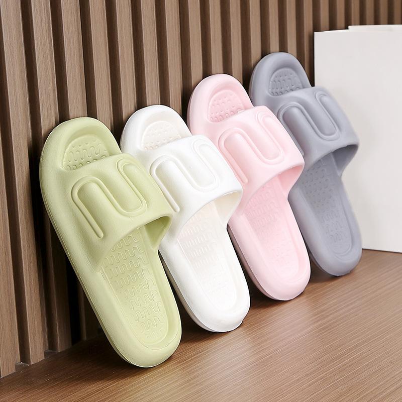 Feslishoet Women Slippers Thick Flat Bottom Fashion Style Bathroom Slides Non Slip Trend Versatile Shoes Female Flip Flops