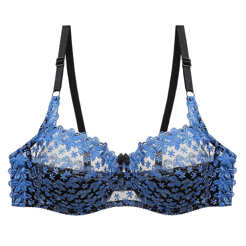 New Arrivals Women Bra Lace Hollow Out Underwear Women Embroidery Plus Size C D Cup Lingerie Bra