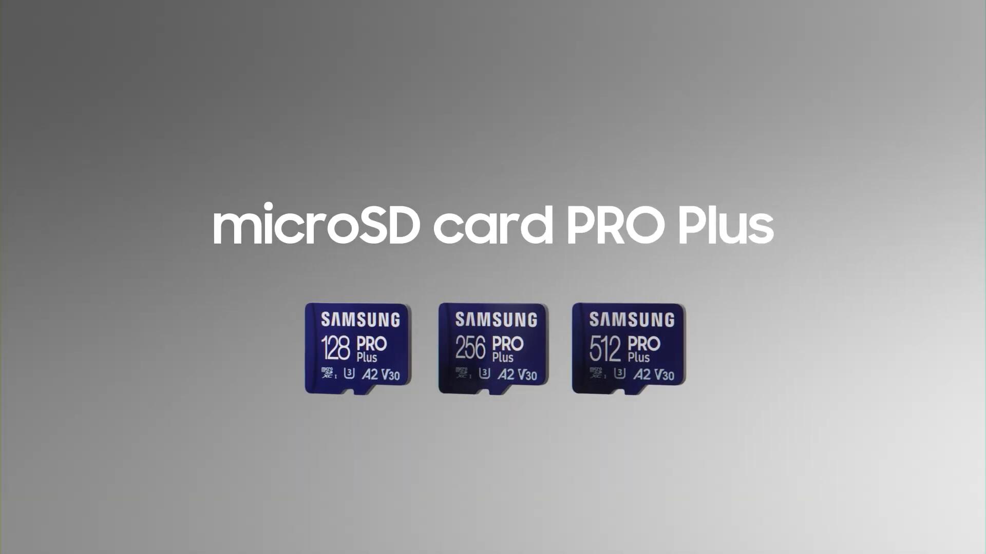 Samsung 128GB PRO Plus microSD Memory Card 256GB microSDXC,512GB Up To 180 MB/s,Full HD & 4K,UHS I,C10,U3,V30,A2,for Phones GoPRO and DJI Drone Camera