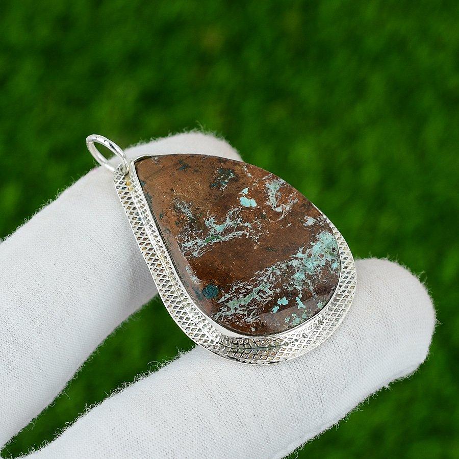 Natürlicher tibetischer Türkis Edelstein Schmuck 925 Sterlingsilber Anhänger für Frauen