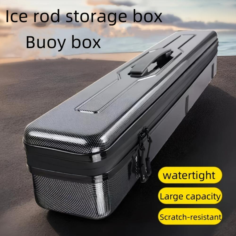 Ice rod storage box,multi-functional buoy fishing toolbox,durable ABS material, waterproof, two-way zipper,hunting and fishing equipment finishing box