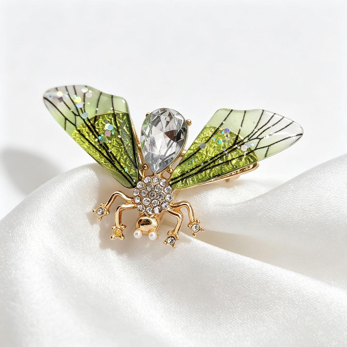 Bienen Brooch Täglich Transparent Flügel Mode Trendig Insekt Damen Zubehör Anstecker Stil Anzug Anti-Exposition Fester Verschluss