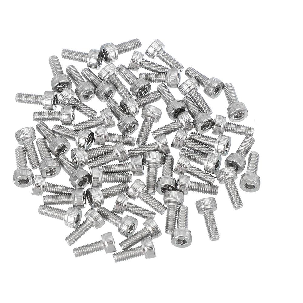 50 Pcs M3 x 8 mm hexagon socket screws, 304 stainless steel hexagon socket drive machine screws