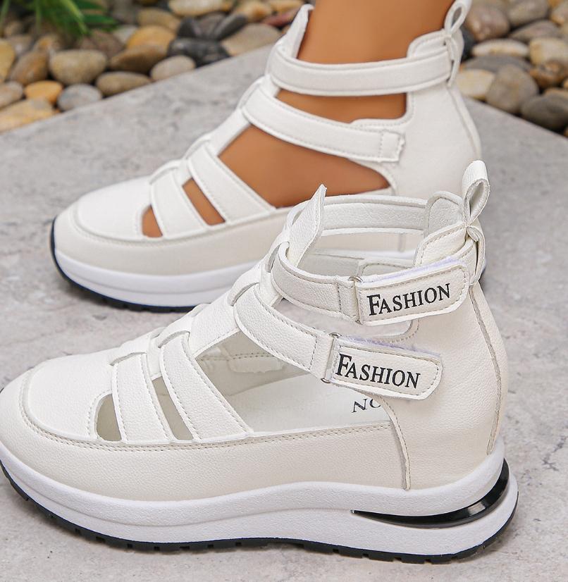 Summer New Women's Platform Sandals Breathable Peep-Toe Wedge Shoes with Magic Strap Comfortable Thick Sole for Women Plus Size 44