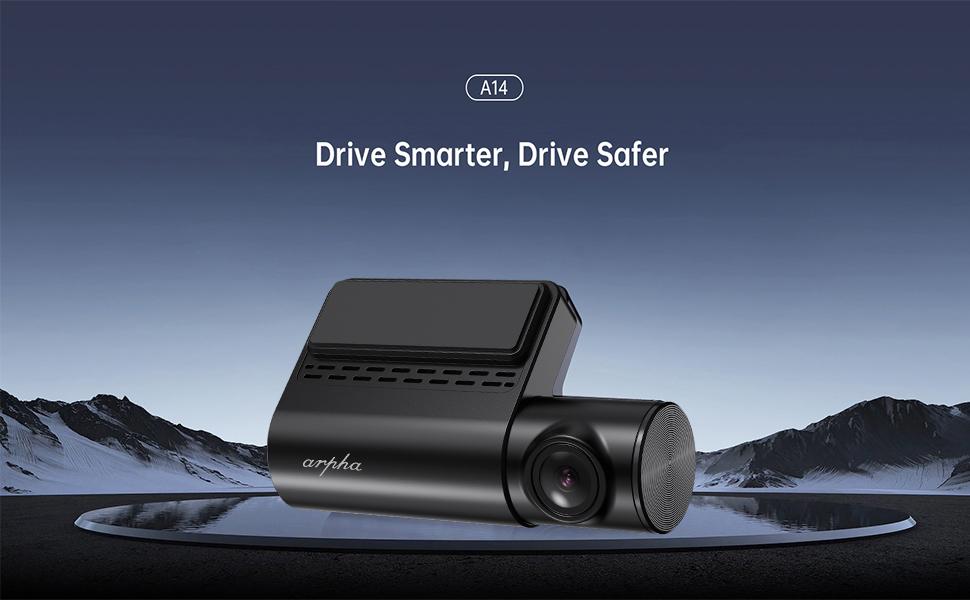 4K Car Dvr Arpha A14 Wi-Fi Dash cam Front 3840x2160P UHD with GPS WDR Night Vision G-Sensor 24H Parking Mode