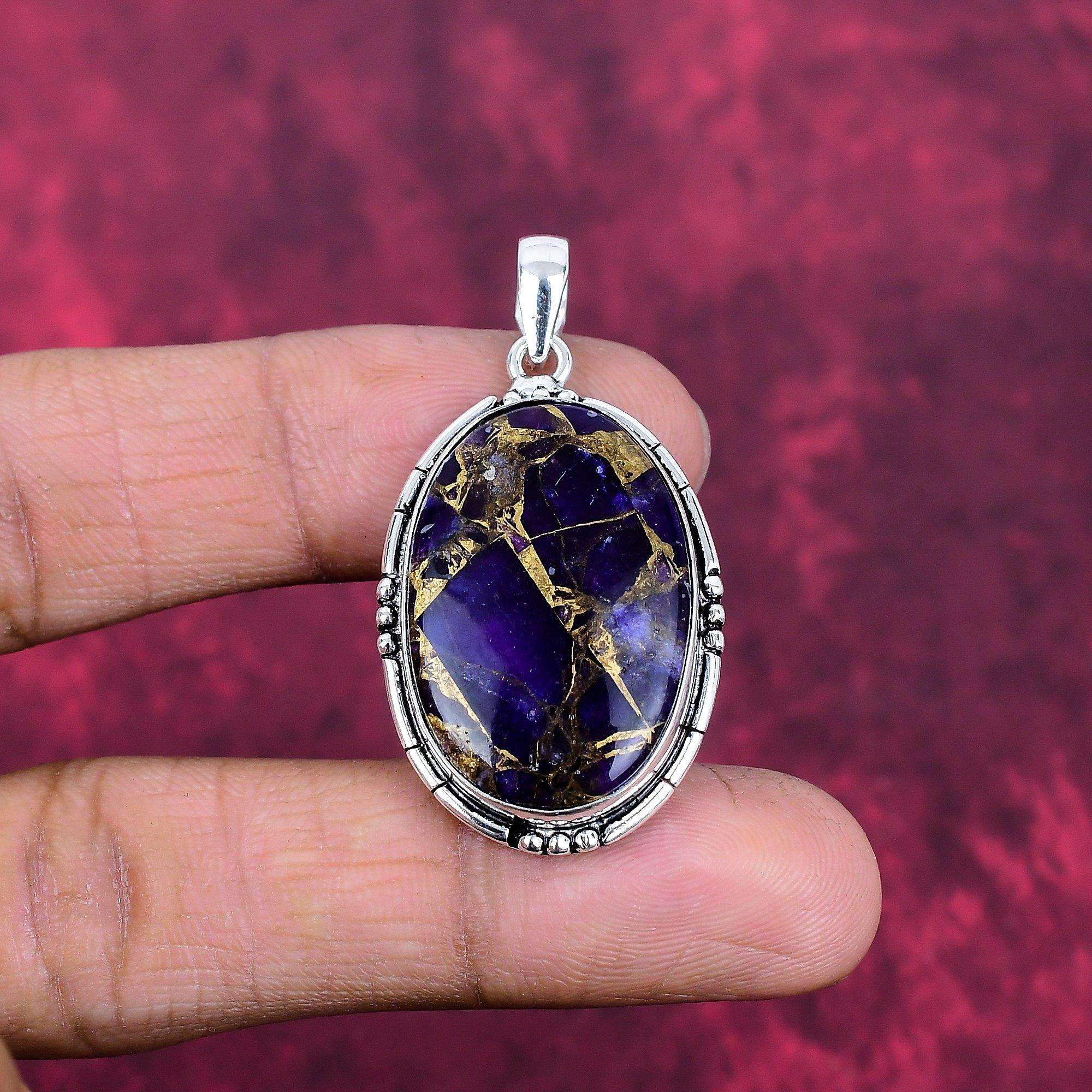 Amethyst Pendant Gemstone Jewelry, 925 Solid Sterling Silver Pendant, Gift For Women Handmade Pendant