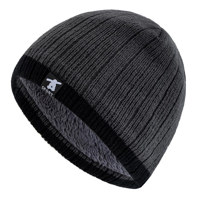 New Style Unisex Winter Hats Cap Plush Fur Lined Warm Streetwear Beanies For Men Woman Casual Winter Skiing Cap Knitted Hats