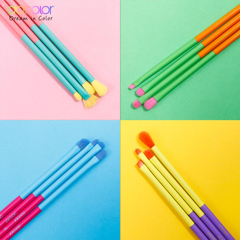 Docolor 16-teiliges Make-up-Pinsel-Set, Lidschatten-Mischung, Eyeliner, Wimpern, Augenbrauen, Beauty-Make-up-Pinsel, professioneller Lidschattenpinsel