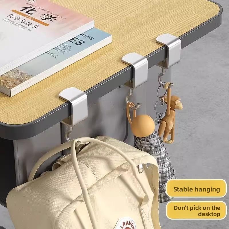 1 PEÇA Gancho para Mochila Escolar de Estudante Gancho Lateral de Mesa Gancho de Mesa Dormitório Bolsa Removível Mochila Armazenamento Portátil Gancho Sem Prego