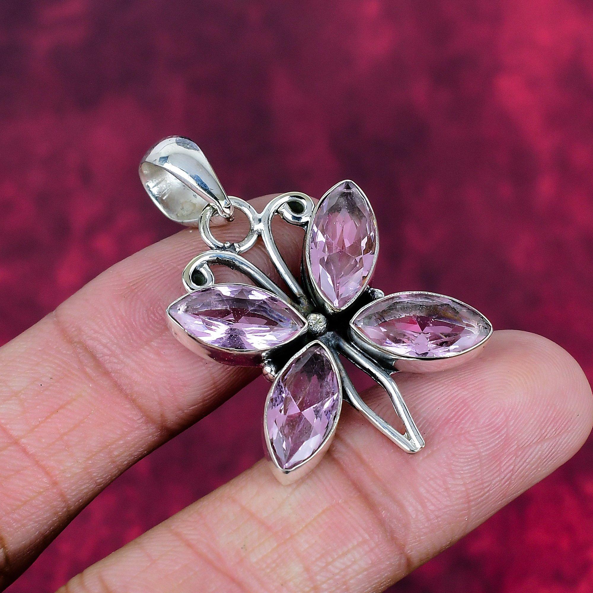 Pink Kunzite Pendant Gemstone Jewelry, 925 Solid Sterling Silver Pendant, Handmade Jewelry Birthstone Pendant, Gift For Him