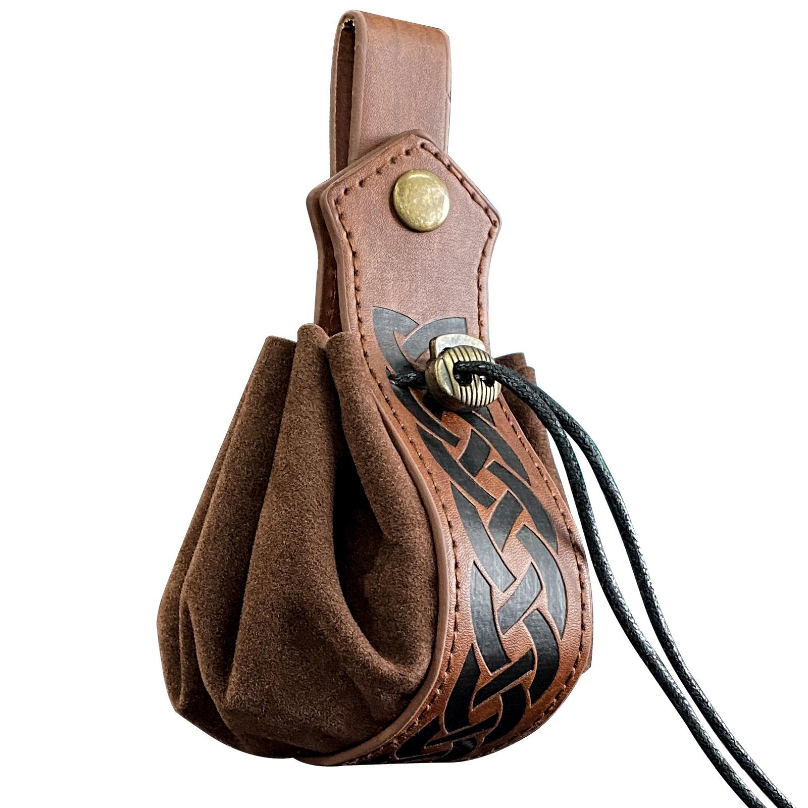 Viking-style Medieval Hung Belt Pouch Men's Coin Purse Retro Waist Bag