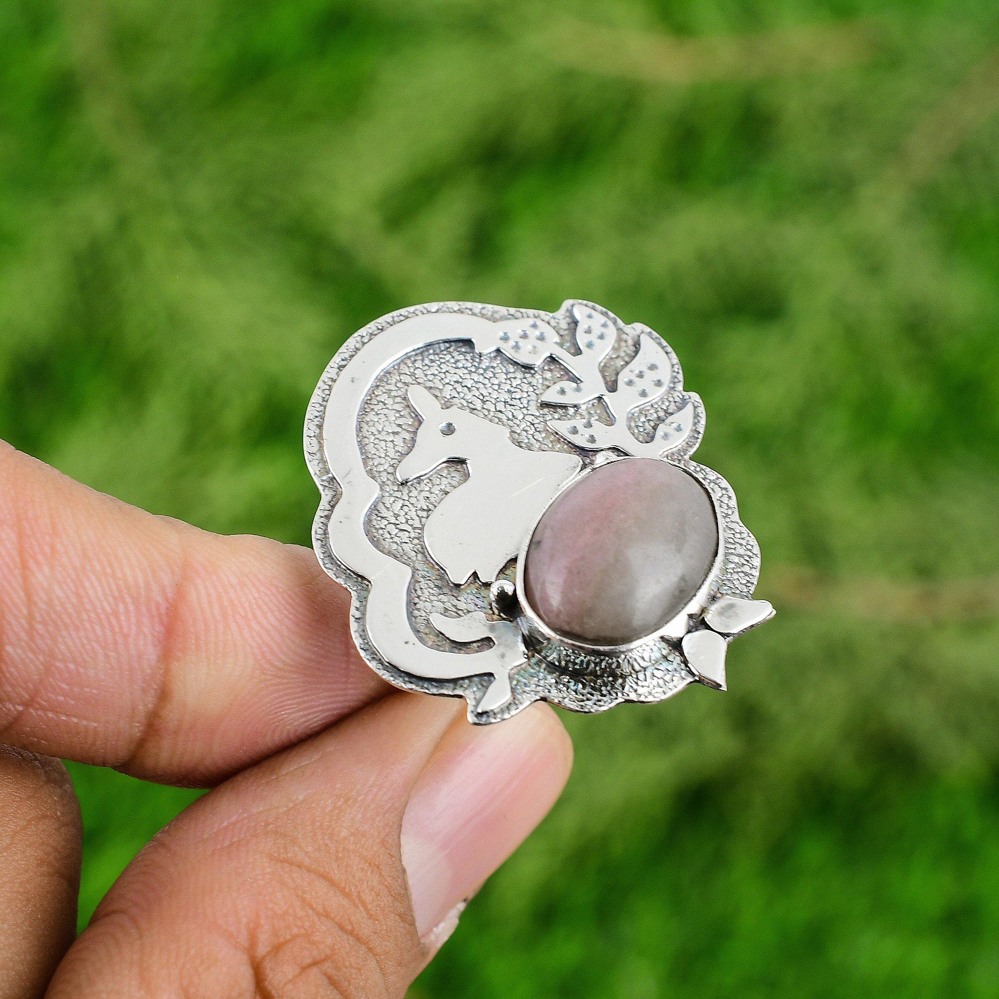 Oval Natural Aventurine Sterling Silver Bezel Wedding New Promise Statement Ring