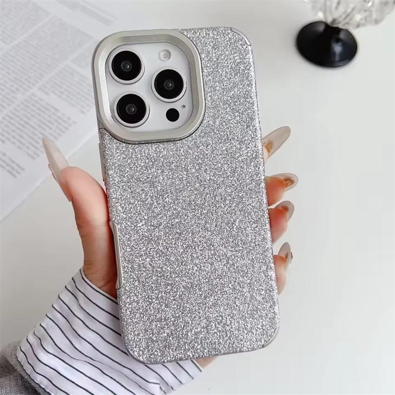Luxury Electroplate Glitter Phone Case For iPhone 16 15 14 13 12 11 Pro Max Shockproof Cover