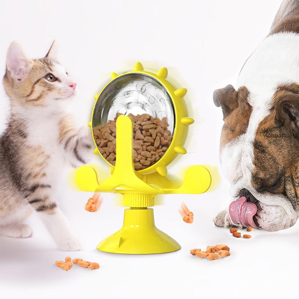 Slow Food Leaker Pet Supplies For Cat Dog Toys Funny Cat Windmill Turntable Pet Products