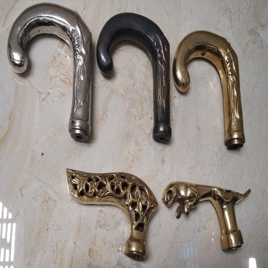 Set von 5 Gehstockgriffen für Holzstöcke Messingstockgriff Ersatzstockgriff Nur Griff Geschenk Hochzeit, Thanksgiving, Chinesisches Neujahr, Weihnachten