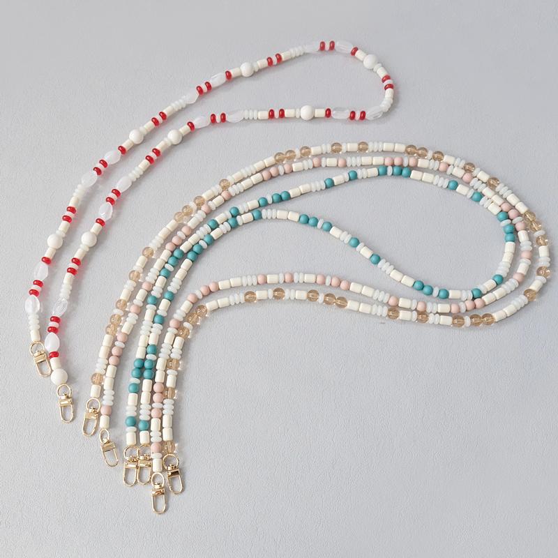 New Fashion Woman Bag Accessory Detachable Blue Beaded Chains Candy Acrylic Luxury Strap Women Handbag Shoulder Handle Bag Chain