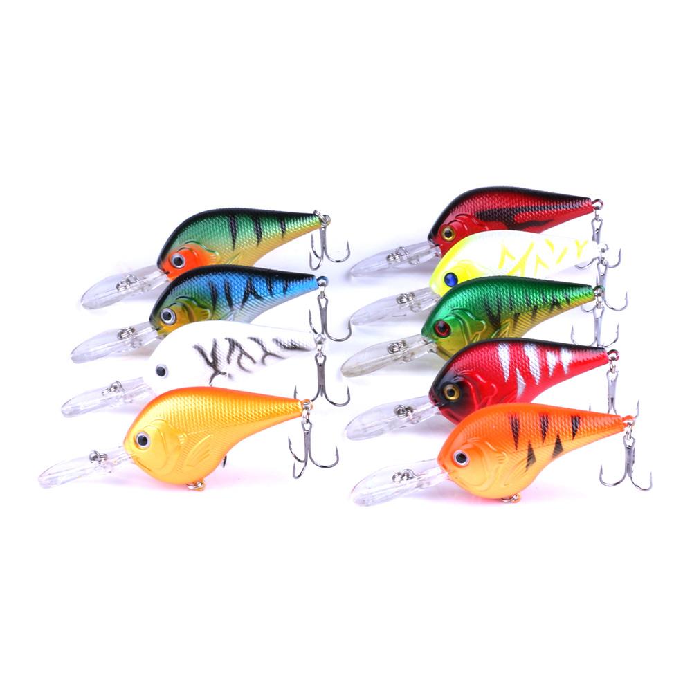 1 יחידה HENGJIA Crankbait 0.39oz/3.54 אינץ' פלסטיק דיג Pike Wobbler ציוד דיג