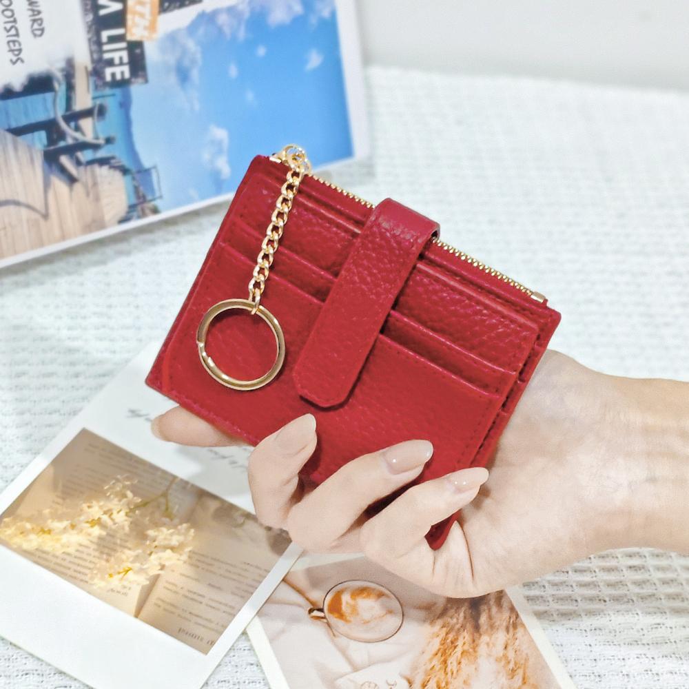 Kartenhalter Damen Geldbörse Studentin Ausweishalter Diebstahlschutz PU Kartenetui Niedliches Münzfach Mini Integriertes High-End Gefühl