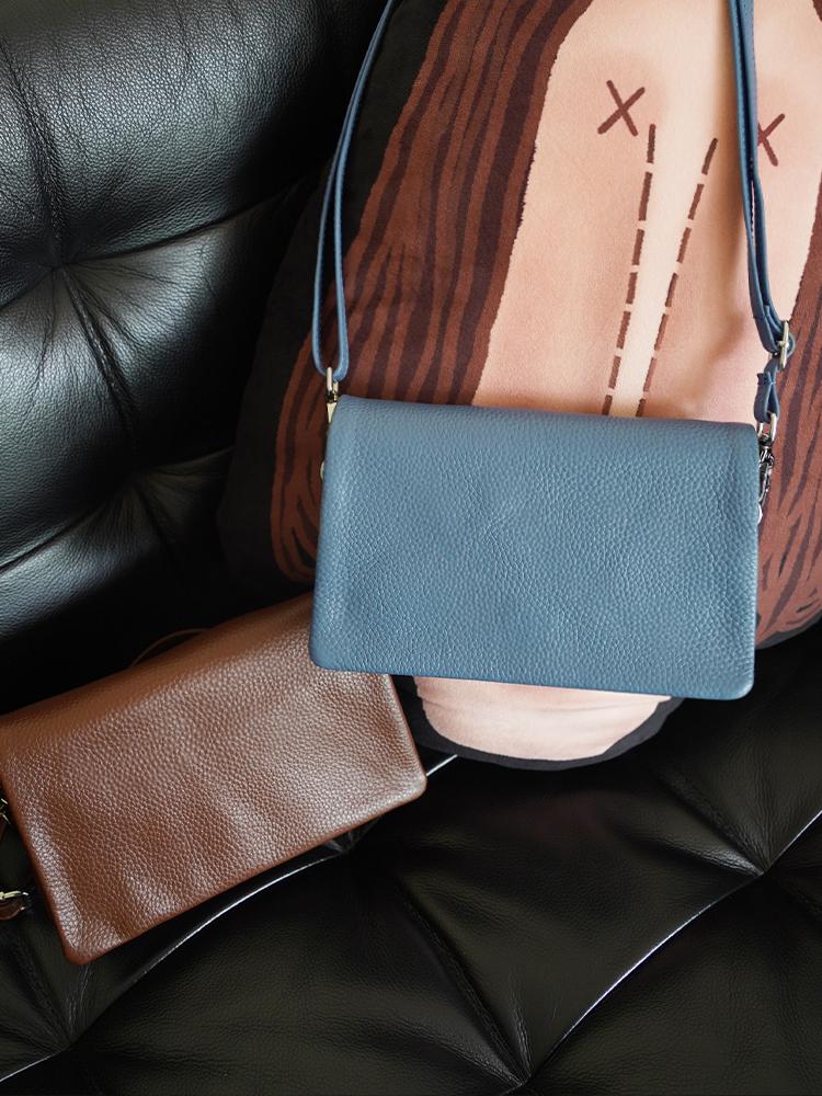 Soft Leather Flap Bag Multiple Pockets Women's Bag Genuine Leather