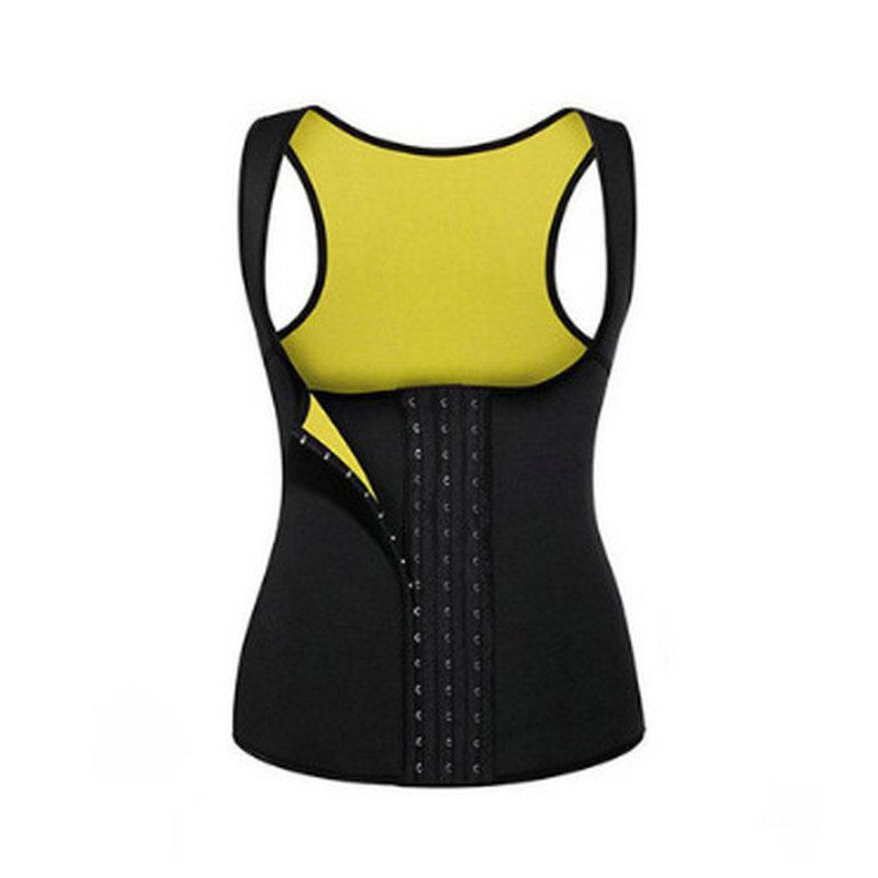 Women Shapewear Tummy Weight Loss Neoprene Sauna Sweat Waist Hooks Trainer Corset Vest Sport Workout Slimming Body Shaper