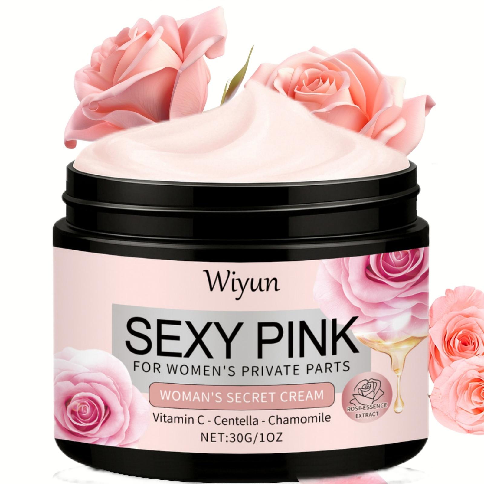 Sexy Pink Rose Tiefenhydratisierende Creme für den Intimbereich von Frauen - Hellbeige Feuchtigkeitscreme mit Damaszenerrosenextrakt, Vitamin C & Kamille-Rosencreme