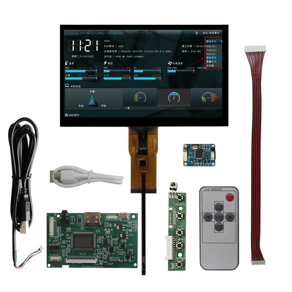 7-tommers LCD-skjerm Skjerm Driverkontrollkort Lyd HDMI-kompatibel Digitizer Touchscreen For Raspberry Pi Banana Pi PC