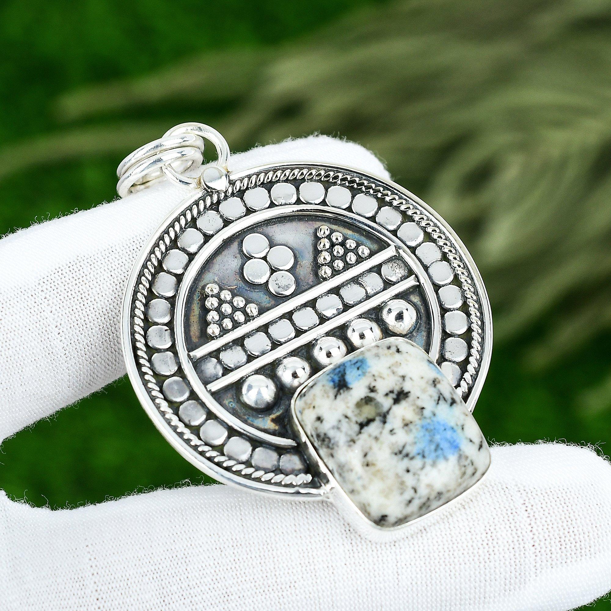 Schwestern Tag Angebot Sterlingsilber K2 Jaspis Edelstein Verlobungsanhänger Schmuck