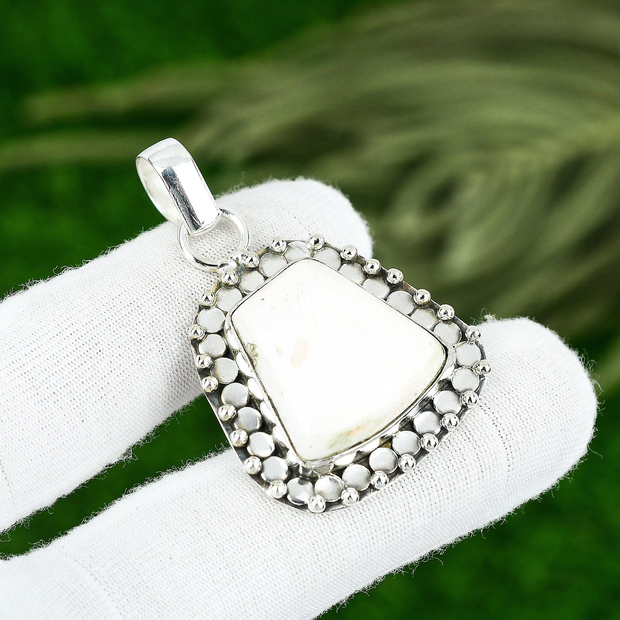 Sterlingsilber Skolezit Stein Schwester Geburtstag Handwerklich Handgefertigt Neuer Anhänger