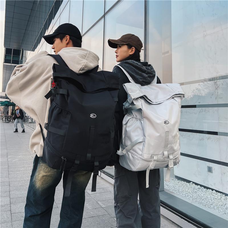 Roll-Up Backpack Men's Outdoor Travel Fitness Luggage Backpack Student Schoolbag