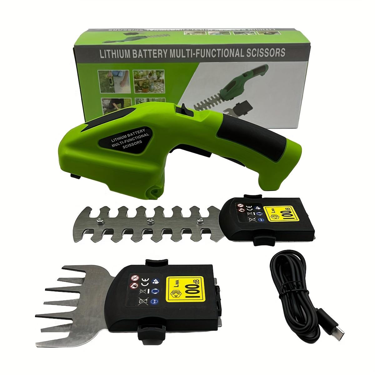 7.2V Elektrische Handheggenschaar en Snoeischaar - Compact 2-in-1 Tuingereedschap, Efficiënt Snijden voor Gazon- en Struikonderhoud