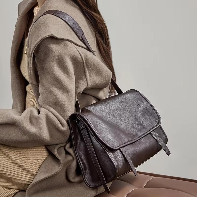 New Genuine Leather Woman Bag Cowhide Shoulder Bag Soft Leather Envelope Bag Luxury Bags High Quality 2026 Crossbody Bags