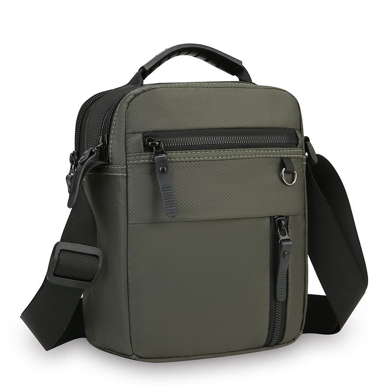 Messenger Sling Bags for Men Casual Oxford Small Zipper Crossbody Pouch Simple Mini Crossbody Phone Bag Male Side Shoulder Bag