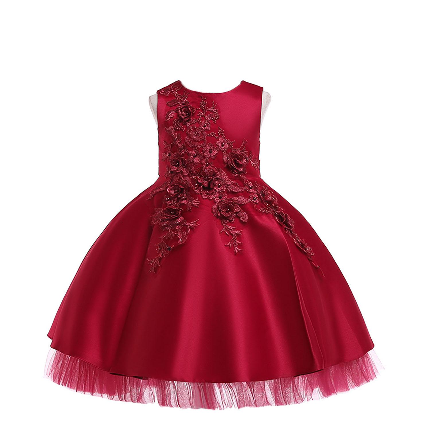 Birthday Dress For Baby Girls Halloween Party Dress NewBorn Christmas Red Clothing 6 8 Years Old Toddler Christening Gowns