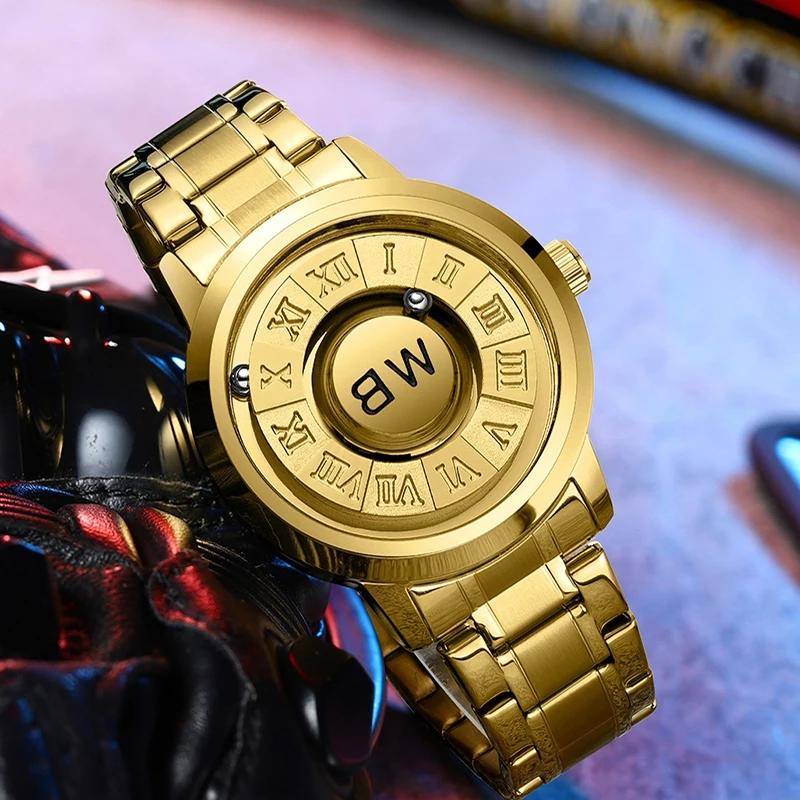 Men Wristwatches Top Brand Luxury Stainless Steel Band Creative Design Unique Men Quartz Watches