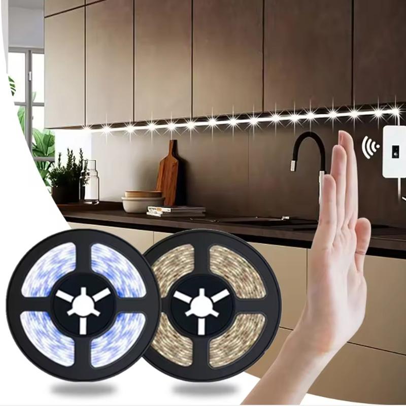 5V USB LED Strip Light with Hand Sweep Sensor ON/OFF Switch Dimmable 2835 Flexible Tape Lamp for TV Backlight Cabinet Room Decor