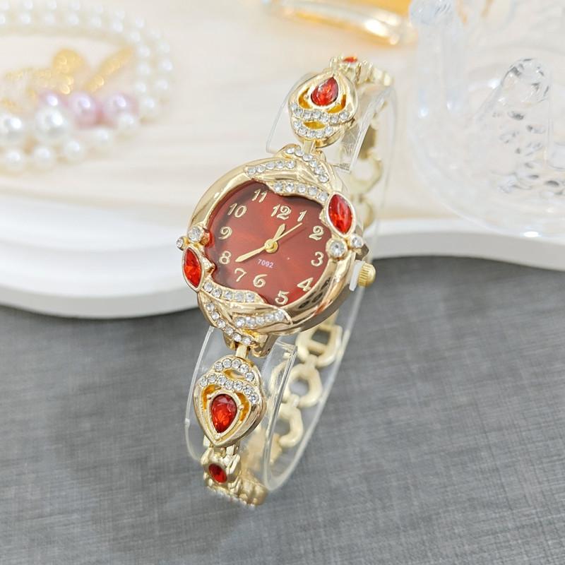Orologio Bracciale da Donna con Strass Orologi Rotondi al Quarzo Orologio da Polso da Donna