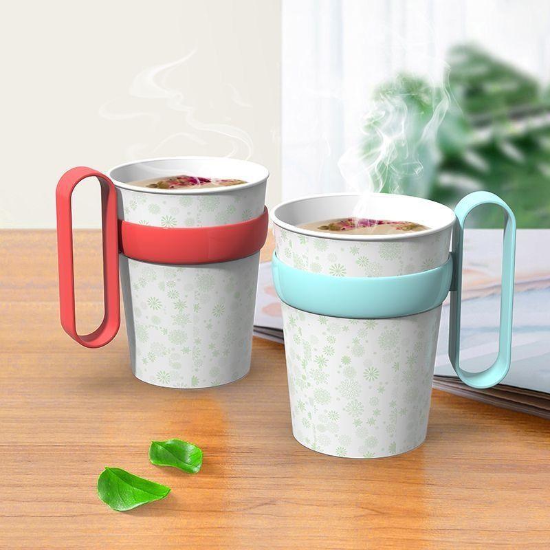 1Pcs Home Thickening Plastic Anti-scalding Gadgets Disposable Cup Accessories Mug Sleeve Cup Holder