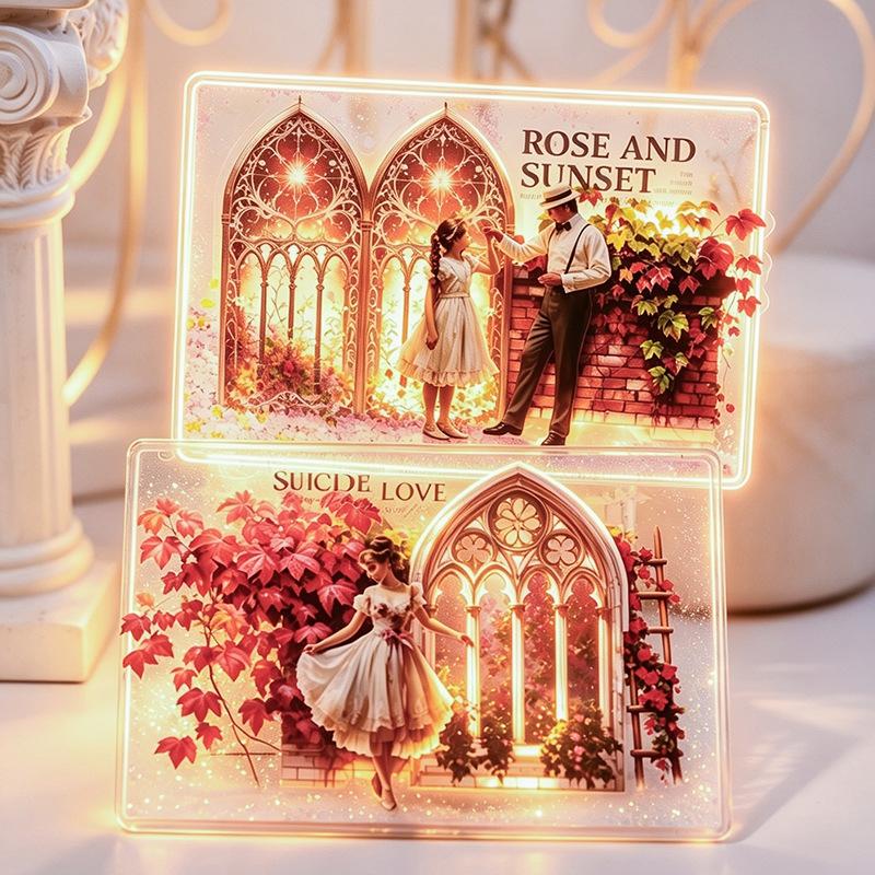 12Pcs/Pack Retro Gate Stickers Decorative Scrapbooking Collage Materials Vintage Gates Decals for Journal Craft Making
