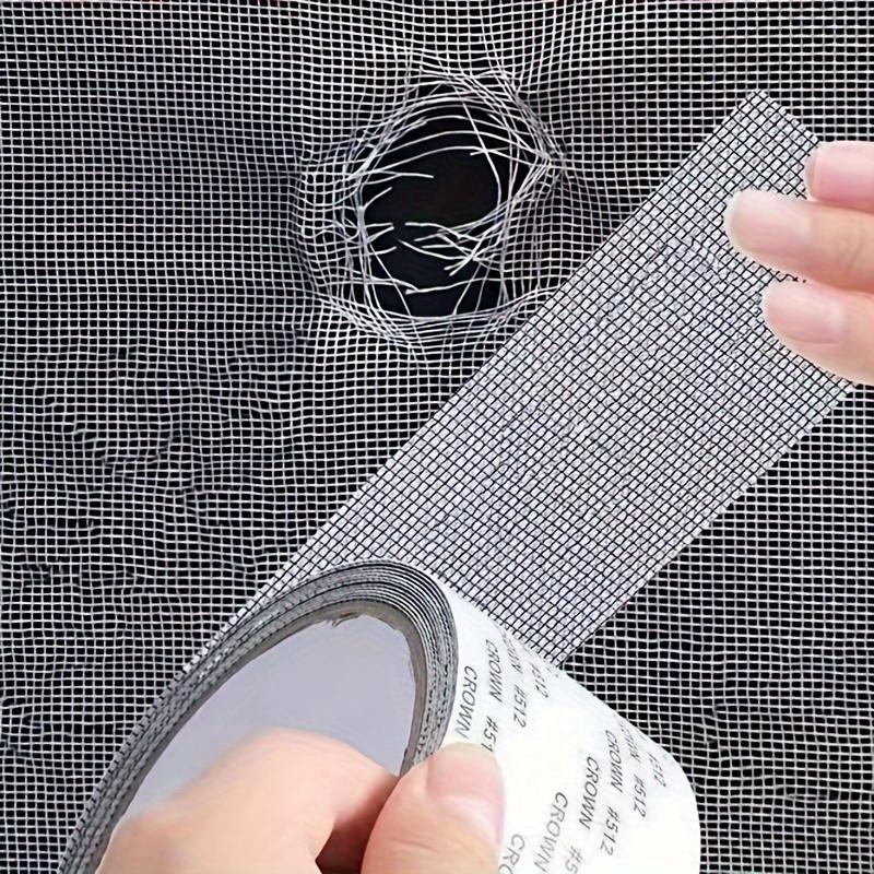 Flexible High-Strength Self-Adhesive Screen Repair Tape, Waterproof Mesh Patch for Window and Door Screens, Anti-Mosquito Cloth Surfaces Fix