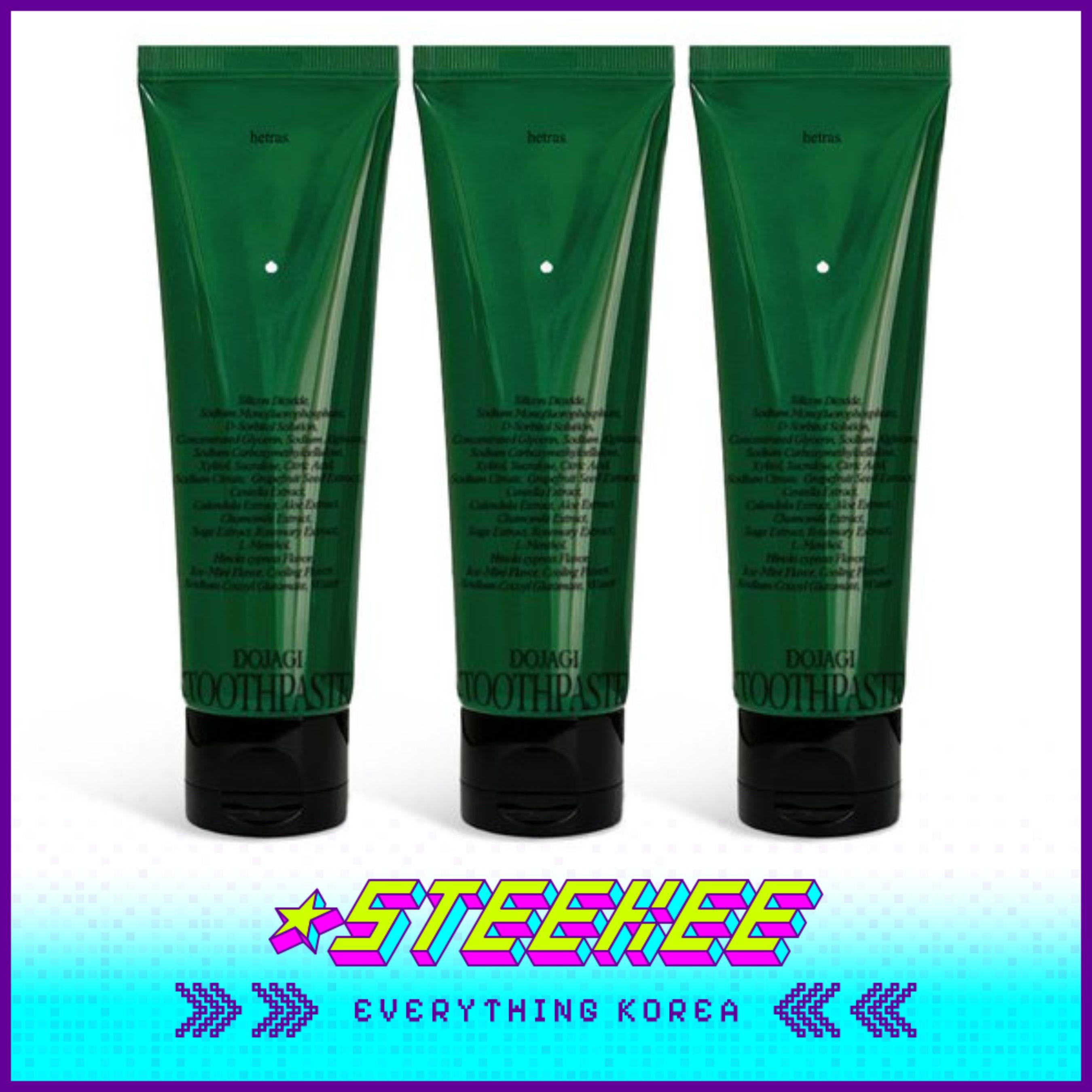 hetras Dojagi Organic Transparent Gel Toothpaste Set of 3 by Steekee Korea 2457