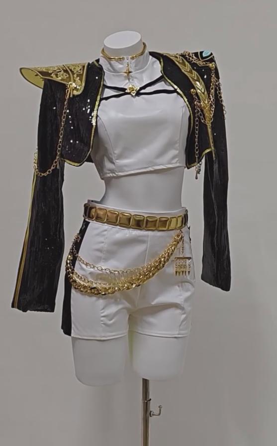 K-Pop: Demon Hunters HUNTR/X Rumi Cosplay Costume Black Version Outfit Play Role Clothes Clothing for Women Anime Cosplay